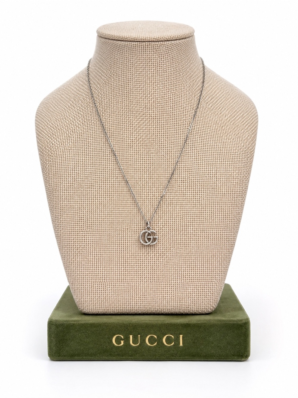 Gucci Silver Interlocking G Pendant Necklace - Women's Jewelry